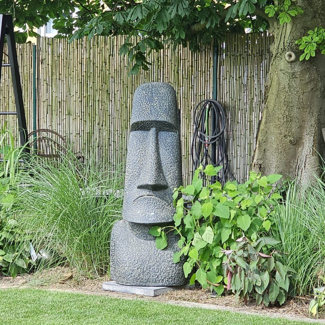 Dekofigur Moai Osterinsel Stein Lavastein Figur 150 cm