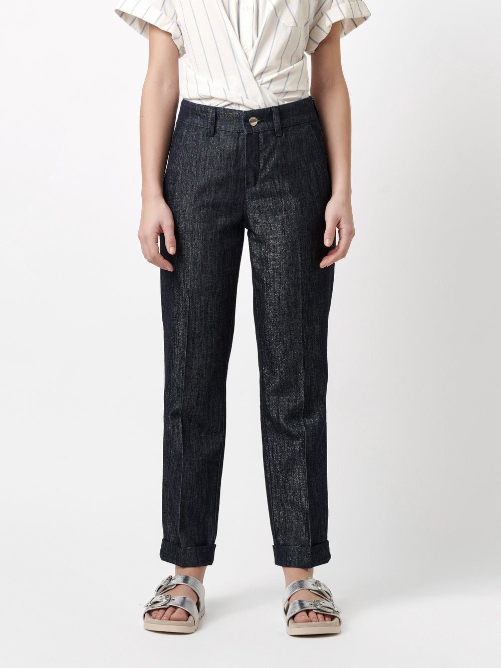 ROSNER Ankle-Jeans May_295 (1-tlg) mit edlem Glanz