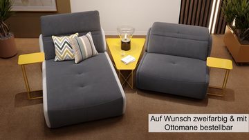 Sofanella 2-Sitzer Stoffcouch MODICA 2-Sitzer Stoffbezug Sofa