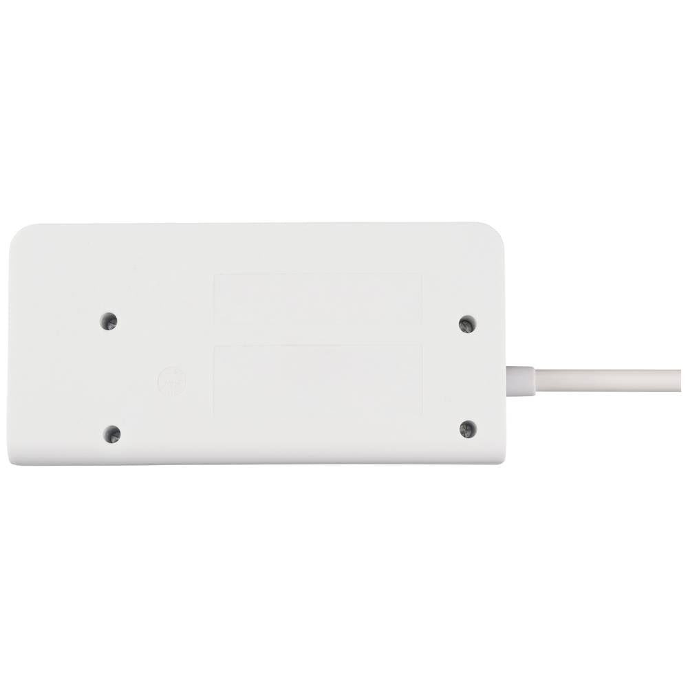 Sygonix 2fach Tischsteckdose mit USB A & USB C® SY-6118232 Steckdosenleiste, erhöhter Berührungsschutz, mit Schalter, mit USB, mit USB-C®, Überspan