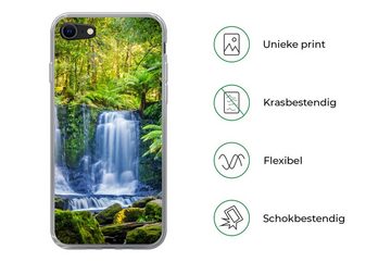 MuchoWow Handyhülle Dschungel - Wasserfall - Australien - Pflanzen - Natur, Handyhülle Apple iPhone SE (2022), Handy Case, Silikon, Bumper Case