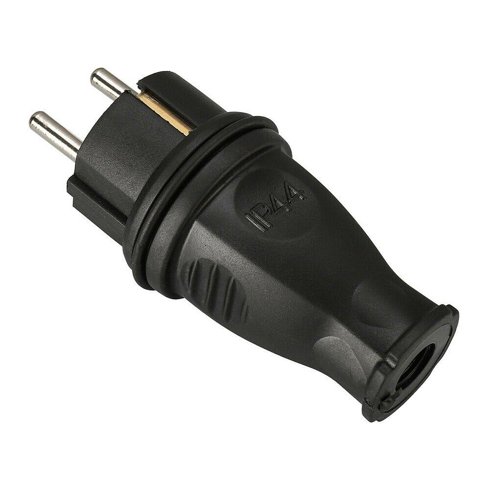 XERSEK Steckdose 10tlg Schuko Stecker Kupplung Schutzkontakt Buchse Gummi-Kupplung, Schukostecker IP44 250V/16A Gummikupplung Gummistecker Steckdose, 10-St. – Bild 4 von 5