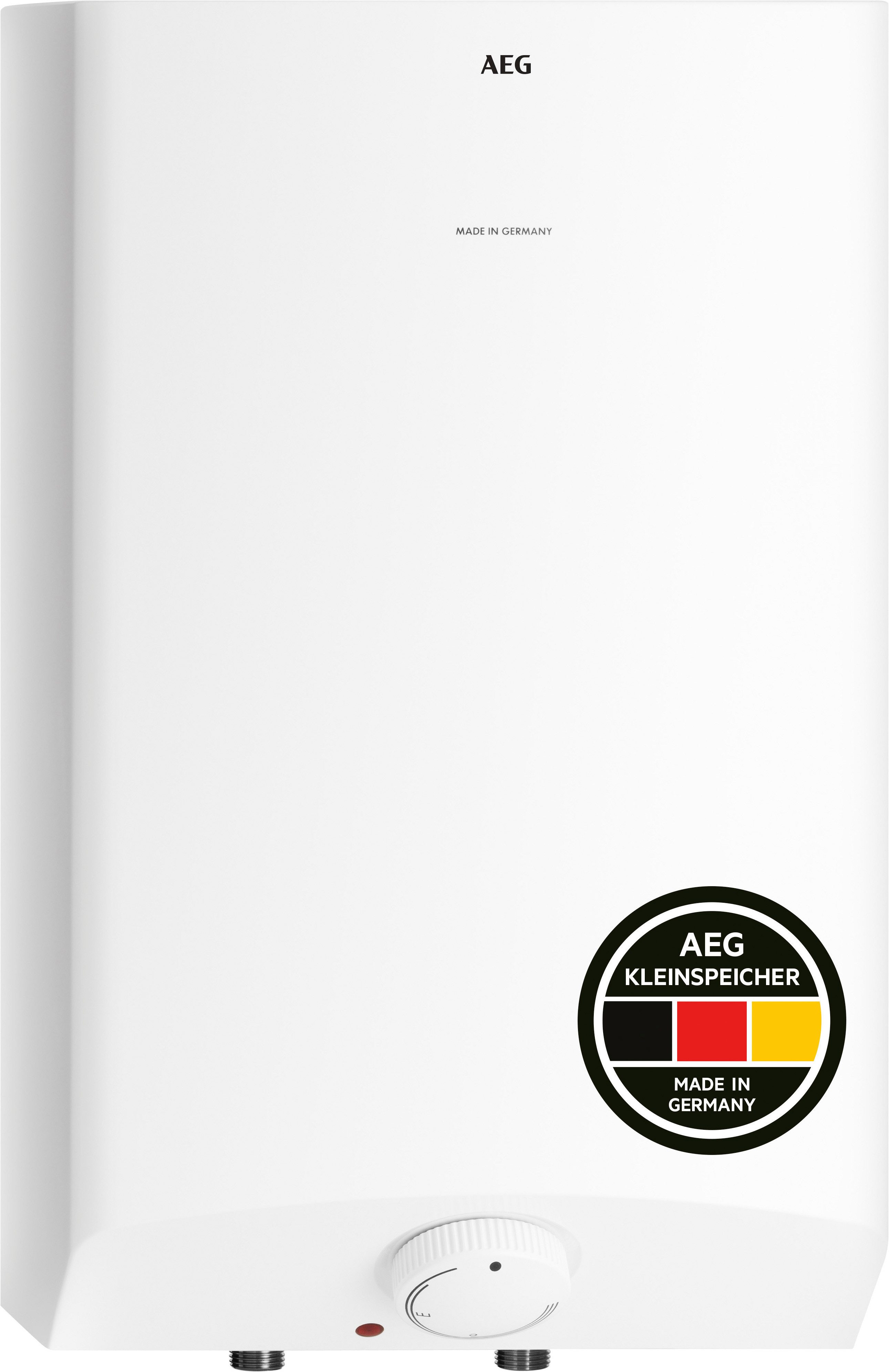 AEG Haustechnik Kleinspeicher Hoz 10, Übertischboiler 10 Liter, Niederdruck, mit Thermostop, mit Stecker