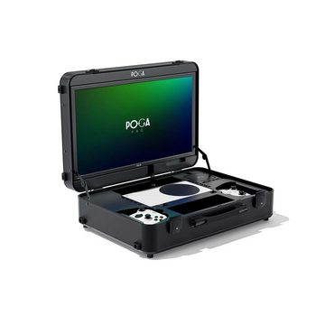 POGA Gaming-Gehäuse PPB040 Pro Black - Xbox Series S, Schwarz Gamingkoffer inkl. Trolley und 21,5" ASUS Gaming Monitor