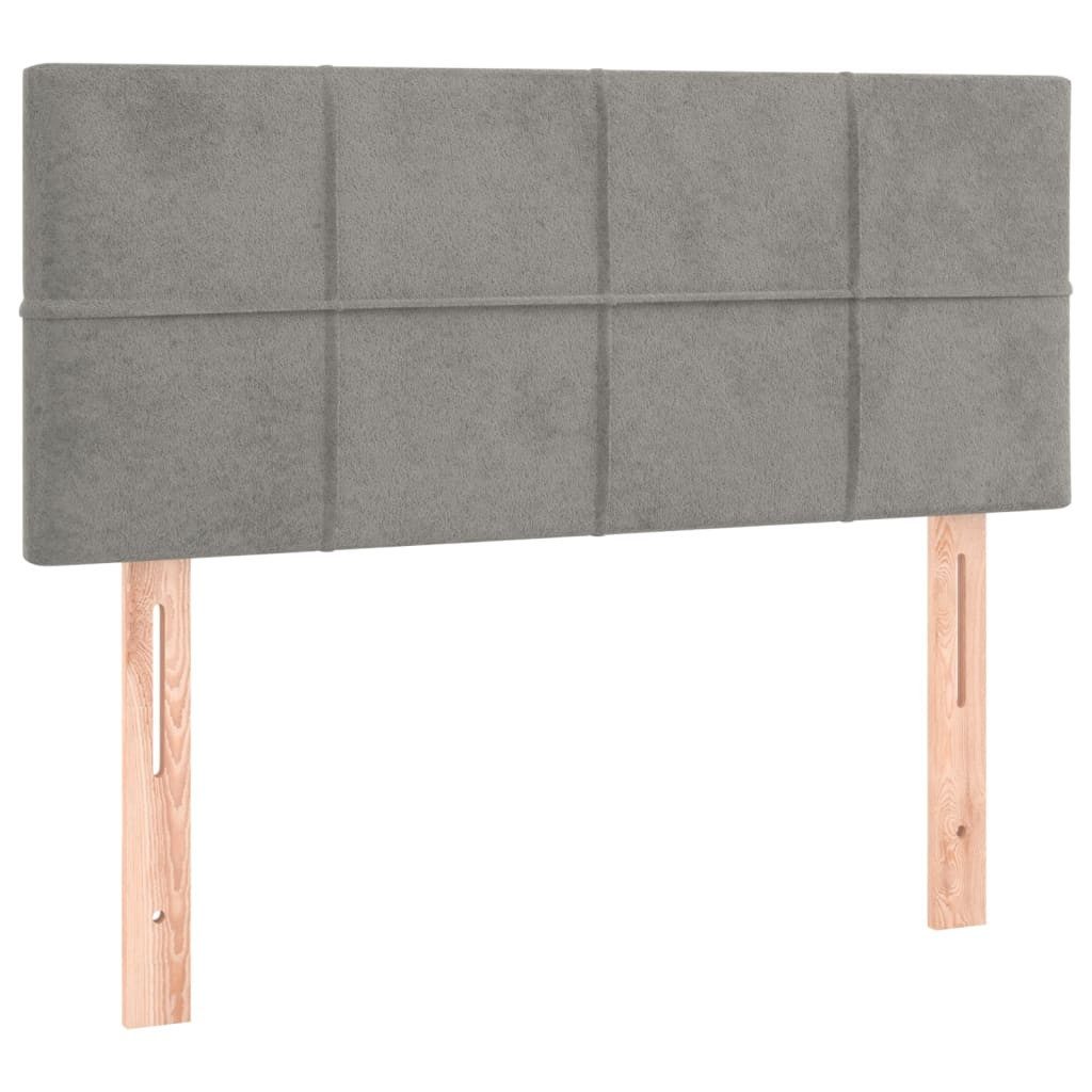 vidaXL Kopfteil, Bett Kopfteil Hellgrau 90x5x78/88 cm Samt