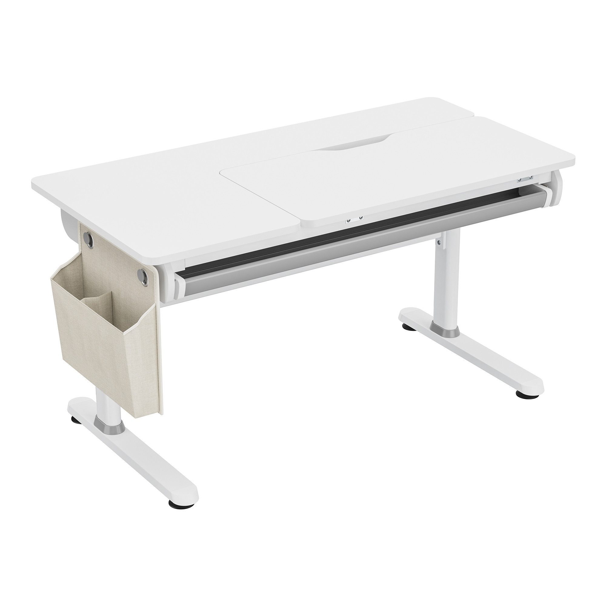 en.casa Kinderschreibtisch, höhenverstellbar »Kuosa« mit Schublade 120x60 c günstig online kaufen