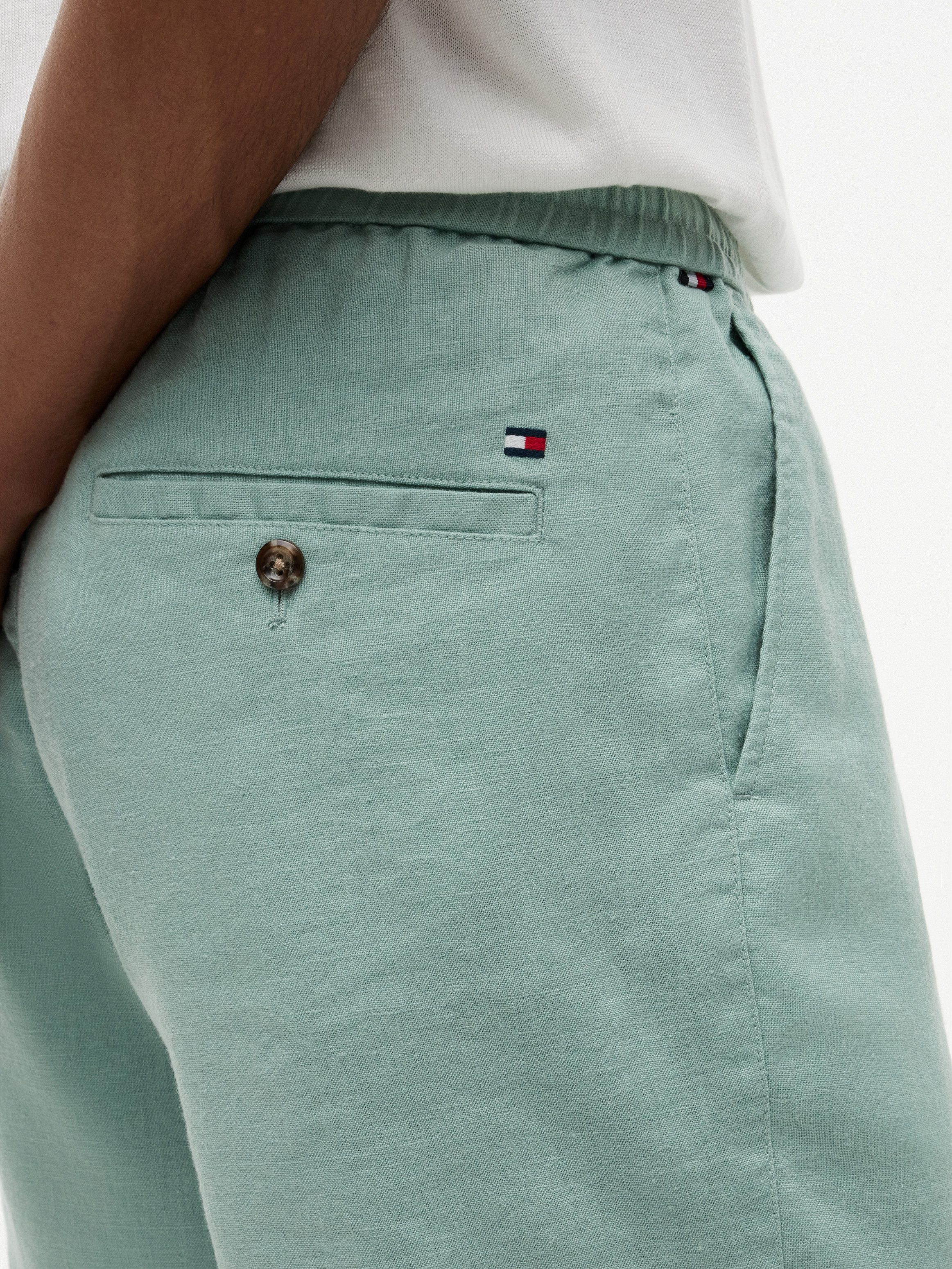 Tommy Hilfiger Chinoshorts DOVER aus Leinenmix, elastischer Bund