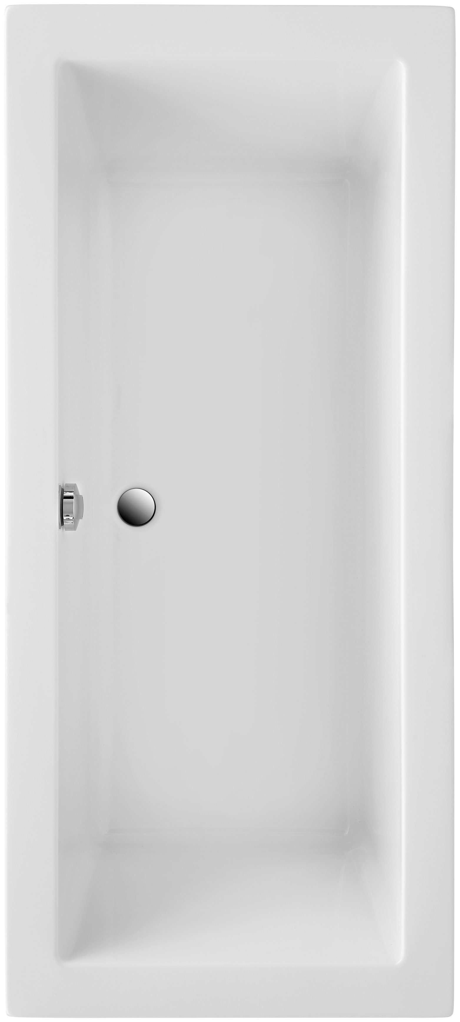 OTTOFOND Badewanne Cubic, (Komplett-Set, 3-tlg), mit Fußgestell und Ablaufgarnitur