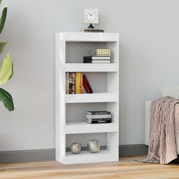 furnicato Bücherregal Bücherregal/Raumteiler Hochglanz-Weiß 60x30x135cm Holzwerkstoff
