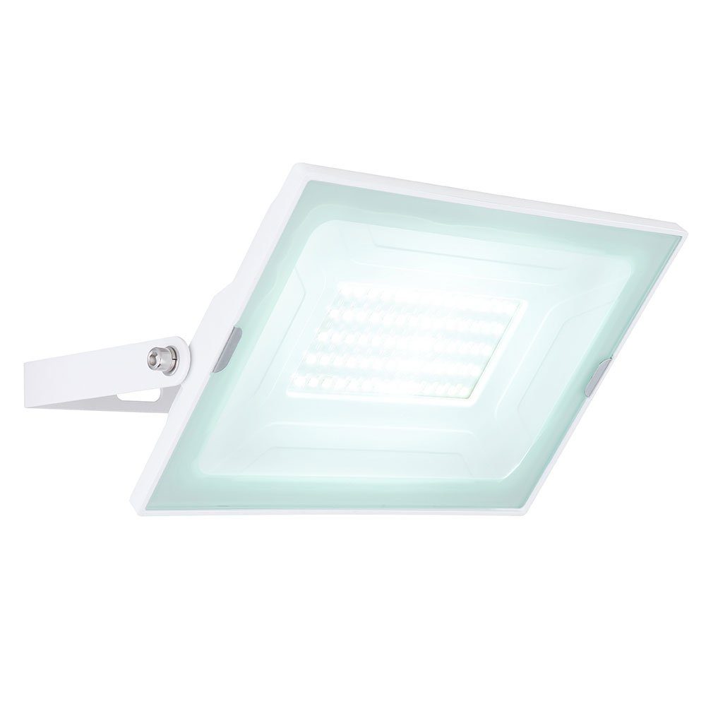 Glas Außenleuchte LED IP65 Alu inkl. LED-Leuchtmittel fest Flutlichtstrahler, á Tageslichtweiß, weiß 45W LED 45 Kaltweiß, Druckguss verbaut, 1x etc-shop