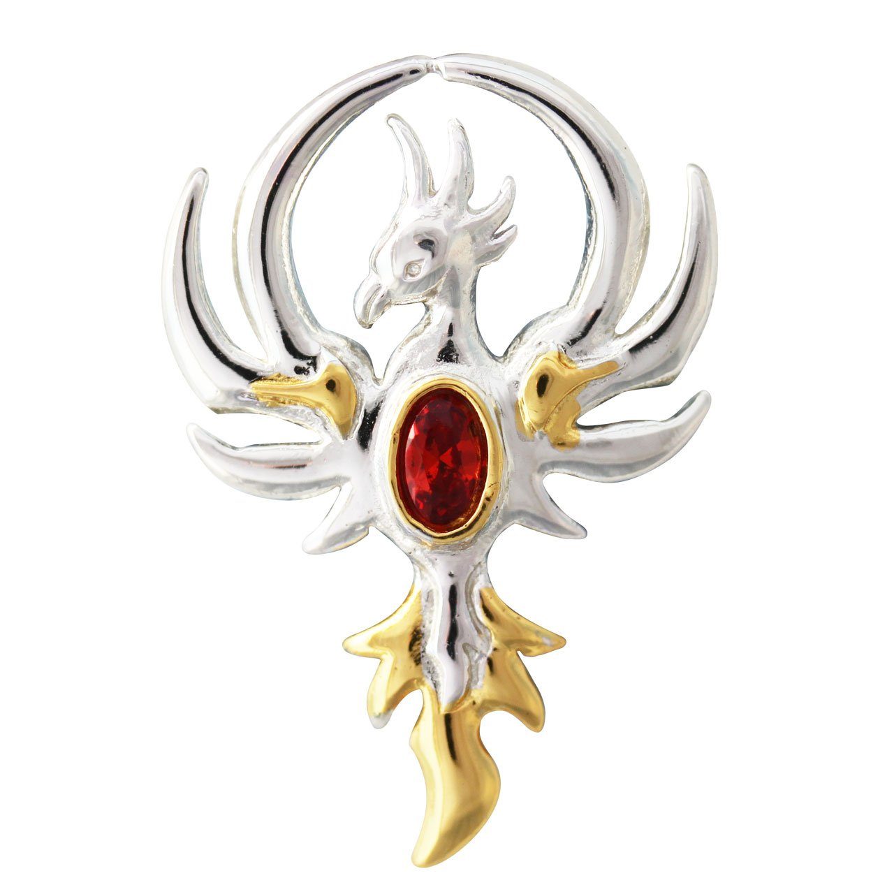 HOPLO Kettenanhänger Die Auferstehung des Phönix Ювелирные изделия Anhänger Silber 30mm+echte Silberk