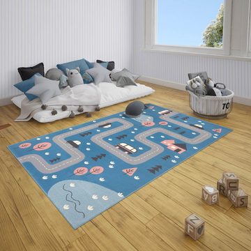 Kinderteppich Kinderteppich Kurzflor Dream Street hellblau, HANSE Home, rechteckig, Höhe: 9 mm