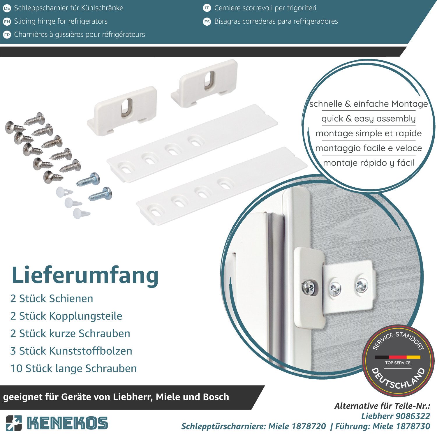 Kenekos Montagezubehör Kühlschrank Universal Türmontage-Set (1 St), für Sch günstig online kaufen