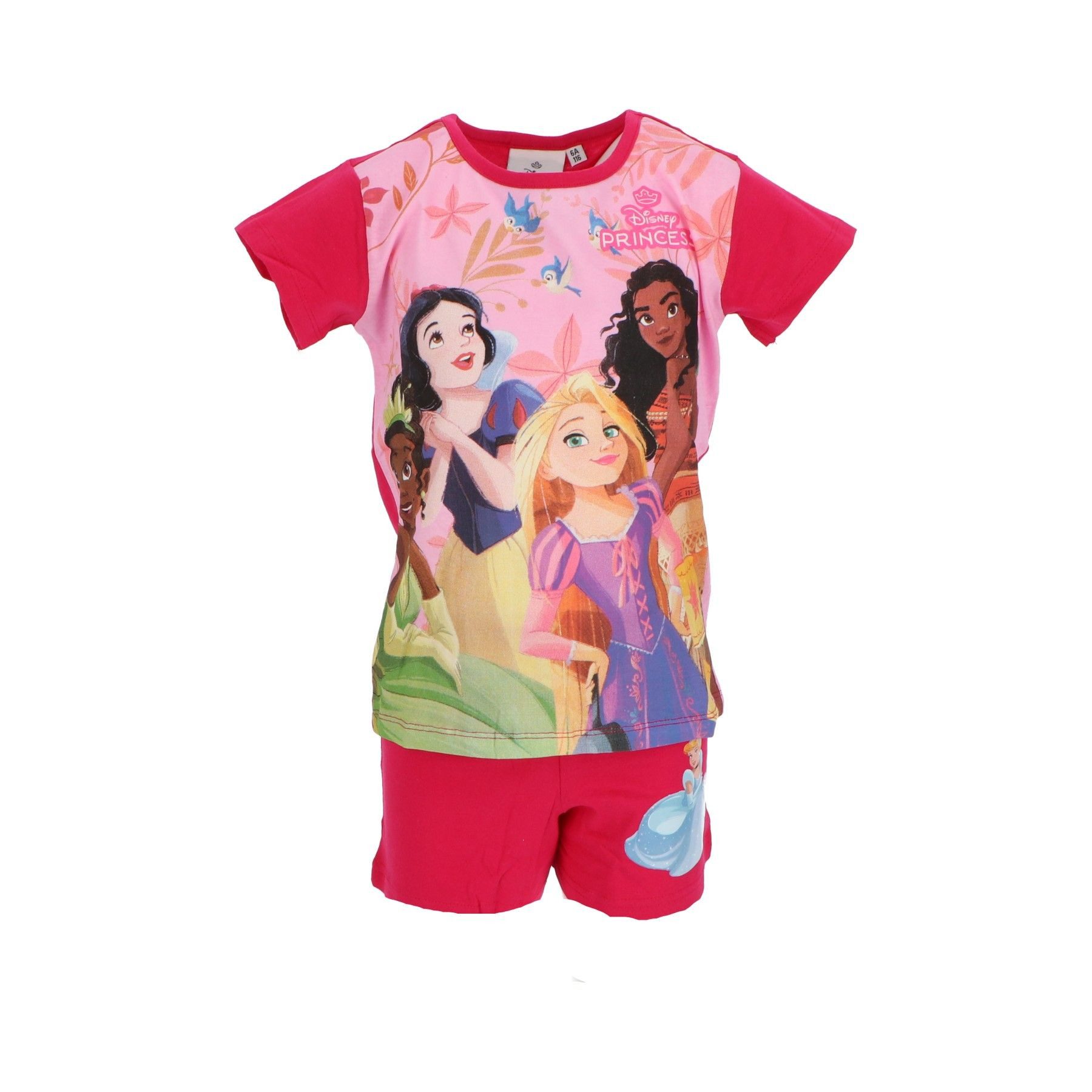Disney Princess Pyjama Shortama – Kinderpyjama & Sommer Schlafanzug aus 100% Baumwolle