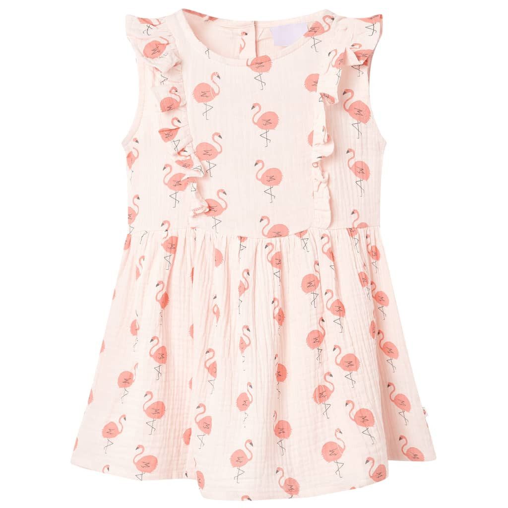 Druckkleid Kinderkleid mit Rüschen Zartrosa 92