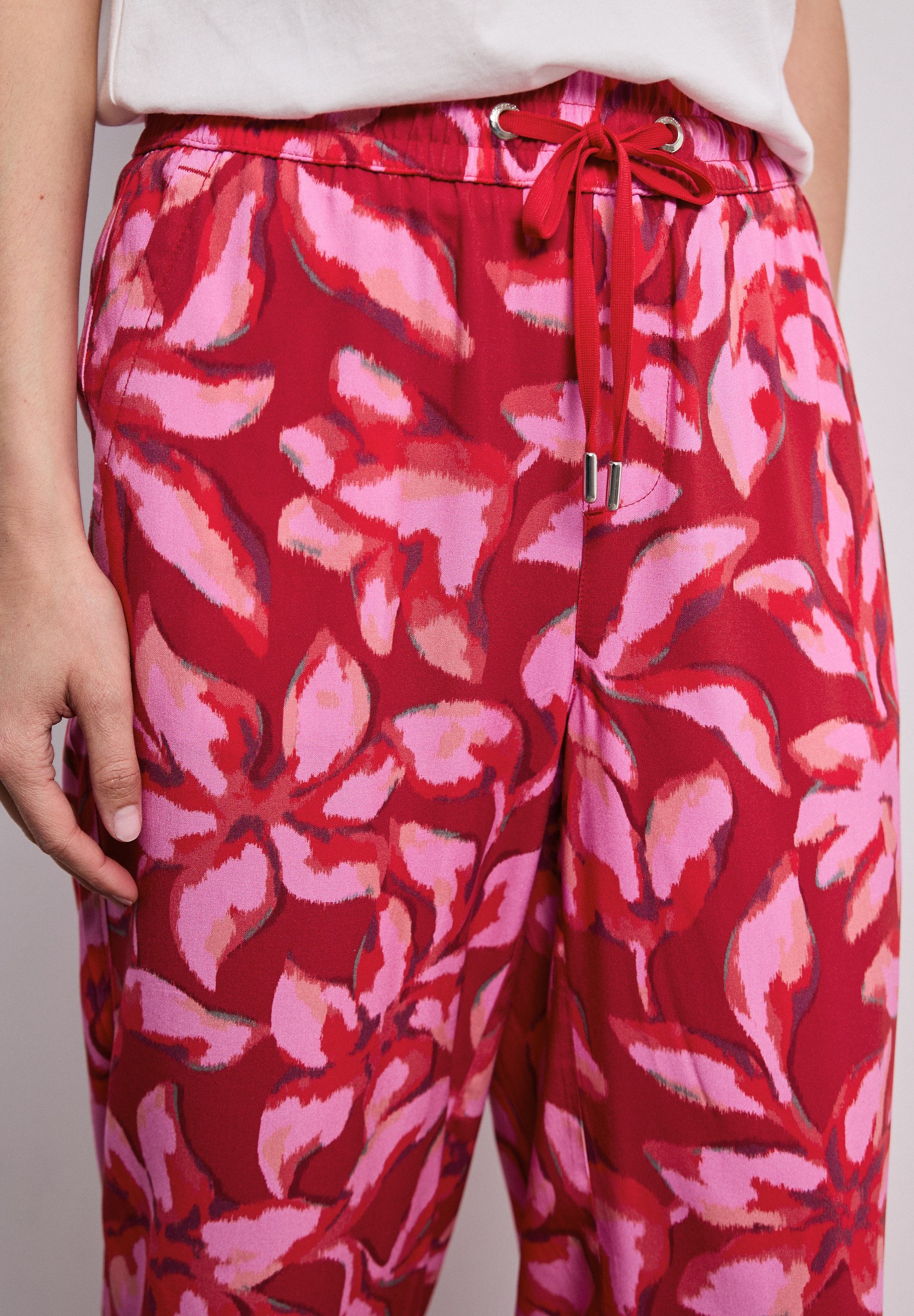 STREET ONE 7/8-Hose Style Emee bedruckt, mit Taschen, weites Bein