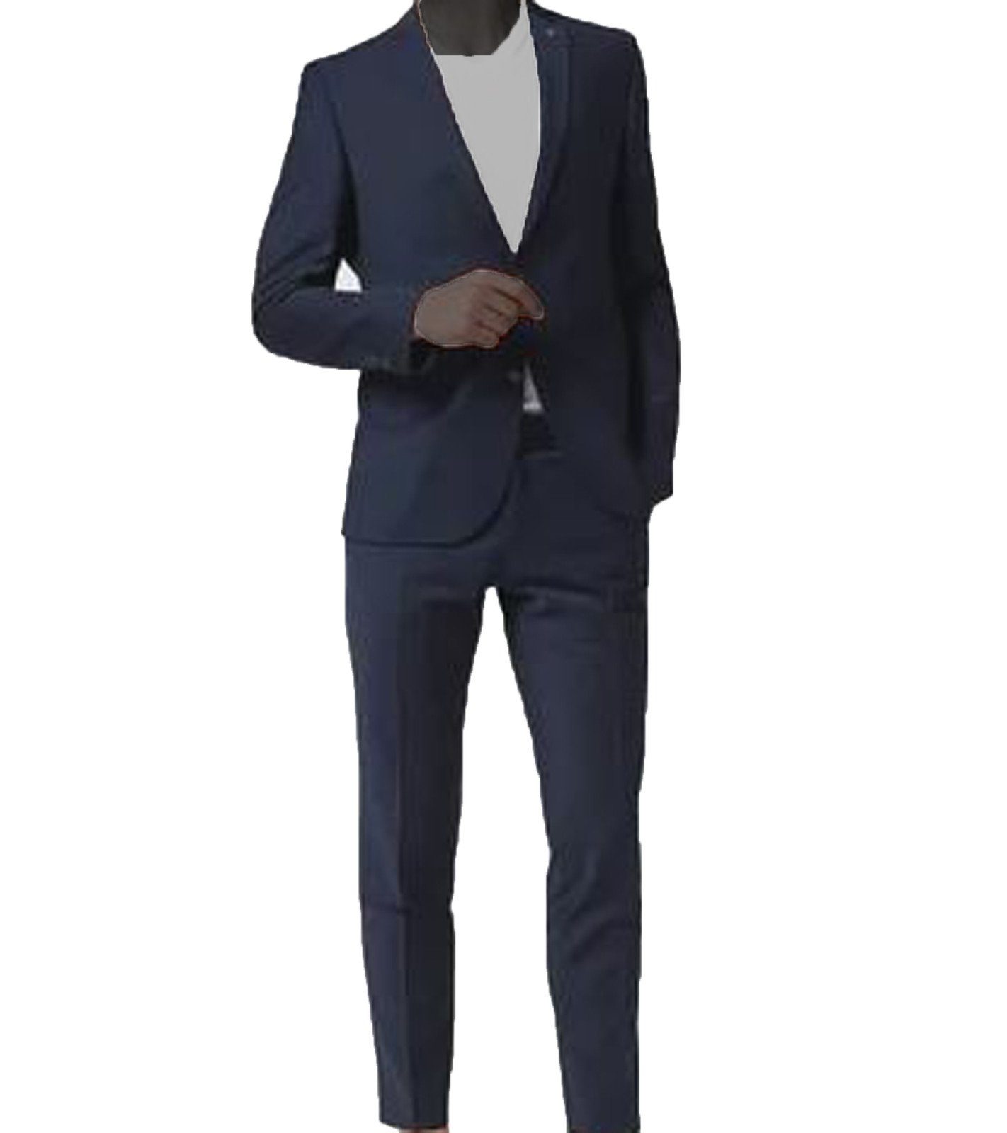 CG Club of Gents Anzug CLUB of GENTS Anzug stylische Herren Anzugs-Jacke  und Anzugs-Hose Sakko Business-Anzug Slim-Fit mit Karomuster Blau