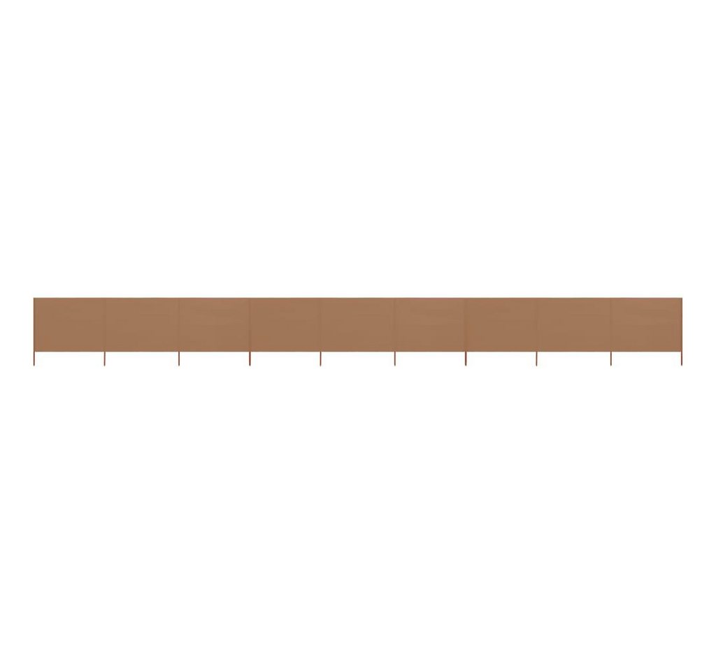 Thumbnail - vidaXL Sonnensegel, 9-teiliges Windschutzgewebe 1200 x 120 cm Taupe