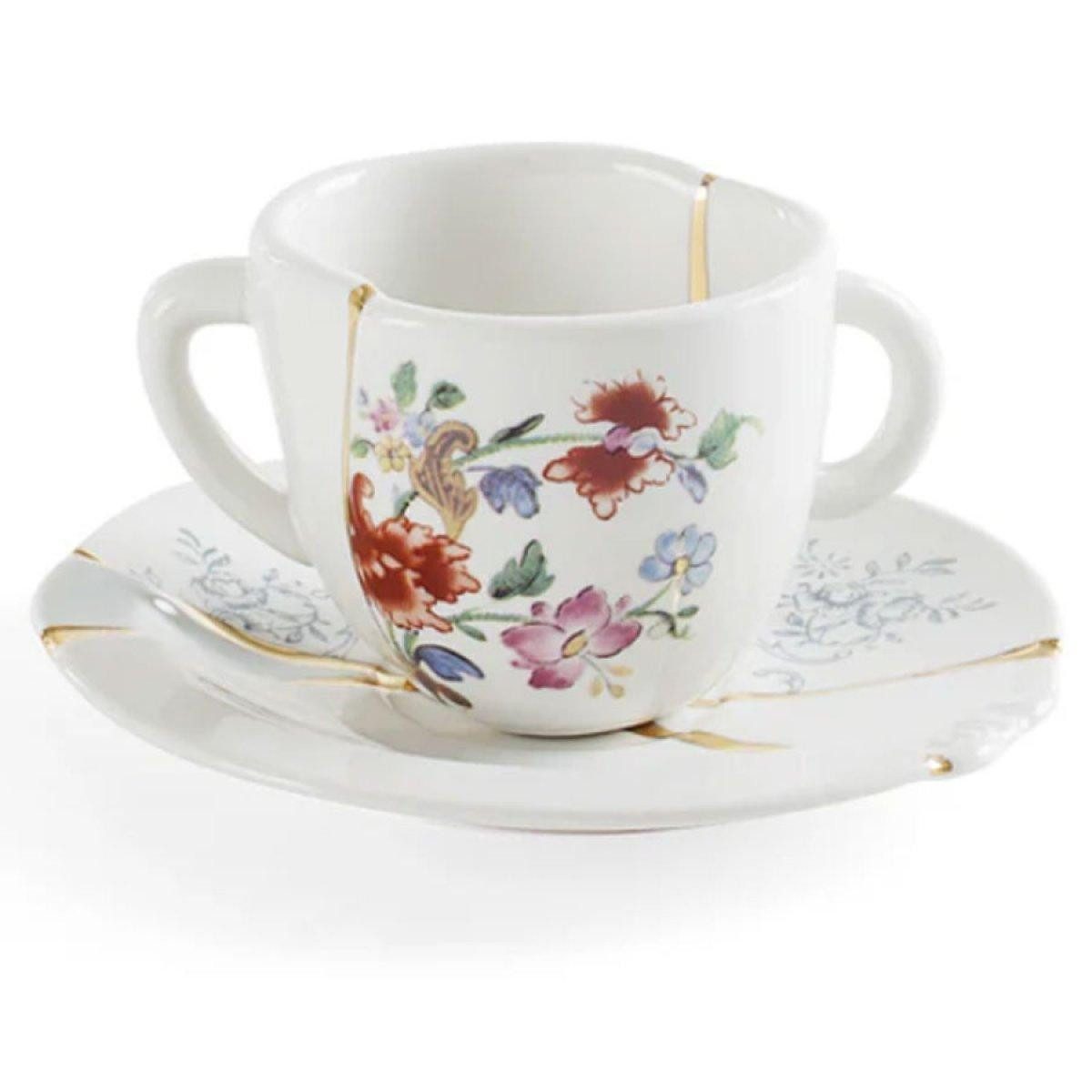 Seletti Tasse Kaffeetasse mit Untertasse Kintsugi 1 Porzellan
