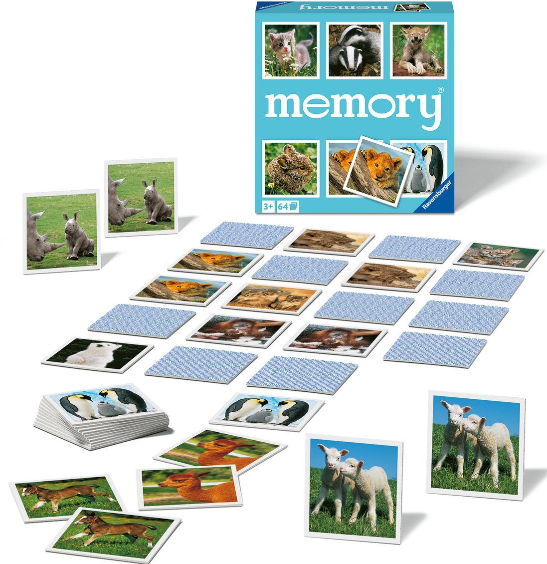 Ravensburger Spiel memory® Tierkinder, Kinderspiel, Made in Europe