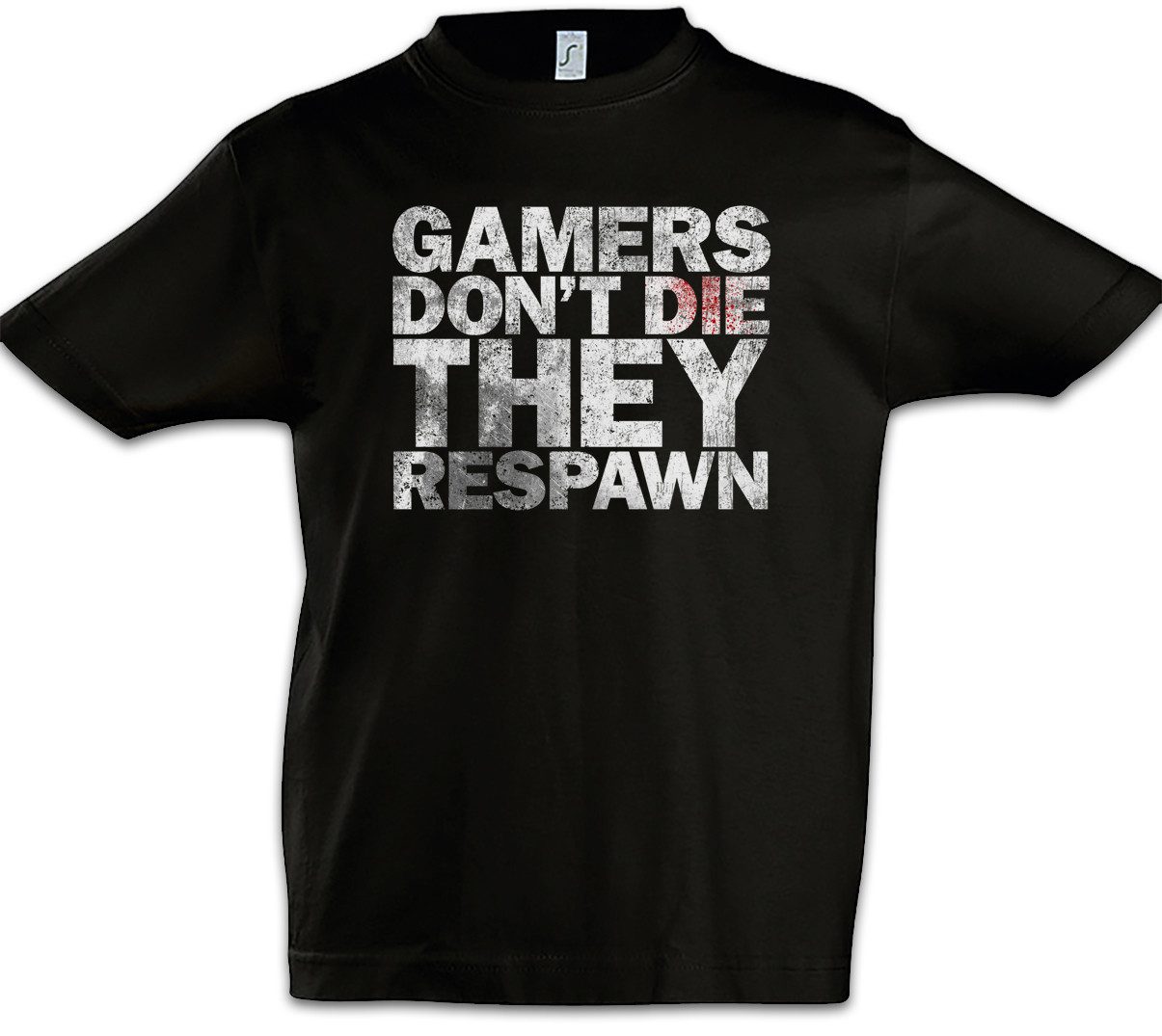 Print-Shirt Gamers Don't Die Kinder T-Shirt They Respawn Lvl. Lvl Gamer Games