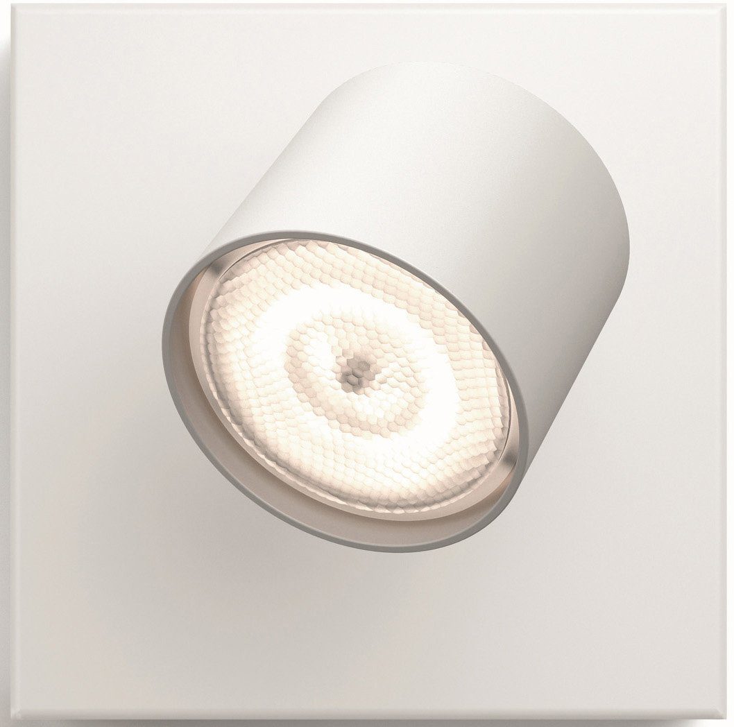 Philips Deckenspot Star, LED fest integriert, Warmweiß, LED Spot 1flg. 500lm  WarmGlowDimmen Weiß