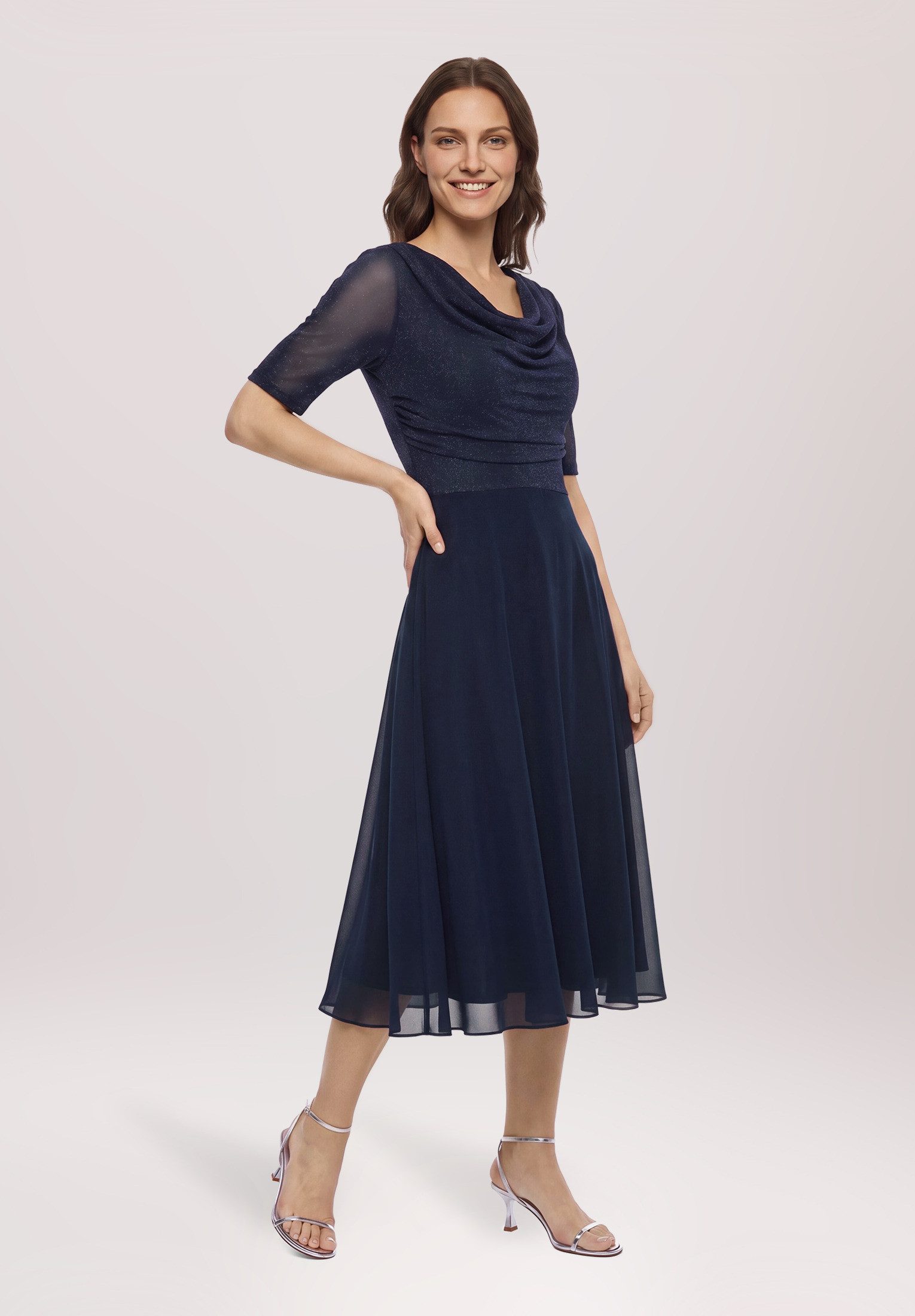 Vera Mont Cocktailkleid Damen im Glitzer-Look