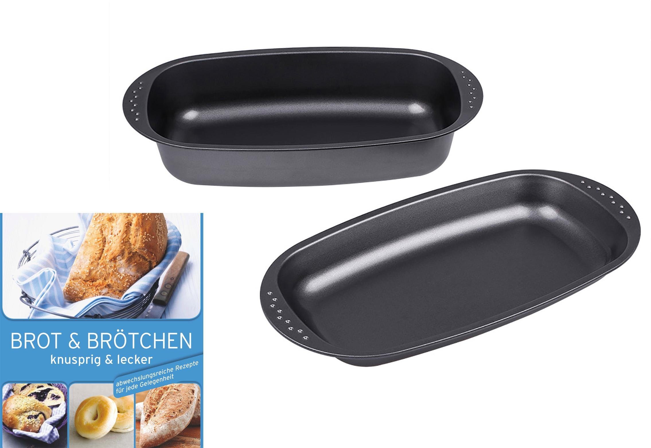 CHG Brotbackform EasyOven, (Set 3-tlg), inkl. Backbuch mit tollen Rezeptideen, Made in Germany