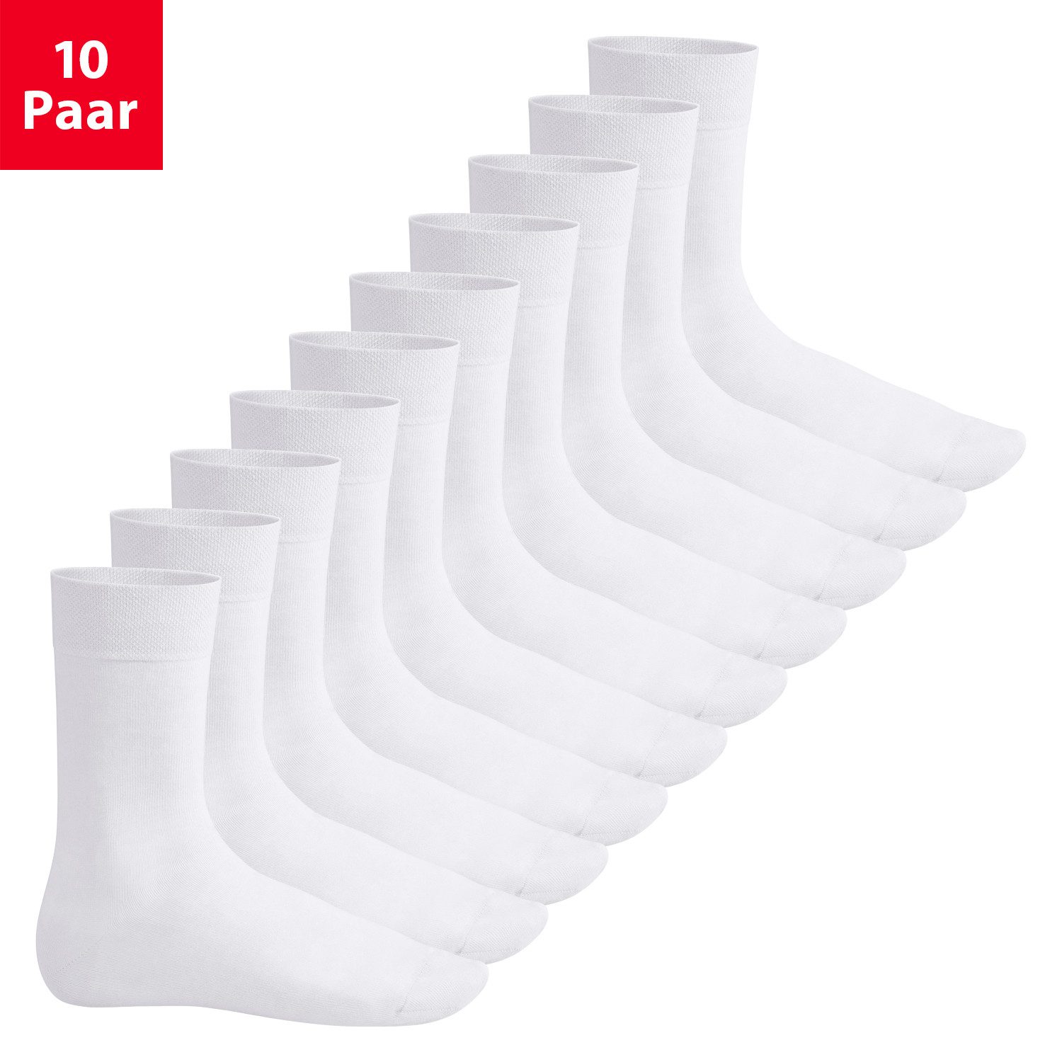 Basicsocken EVERYDAY! 10 PAAR Damen Herren Socken mit Baumwolle Basic Socken