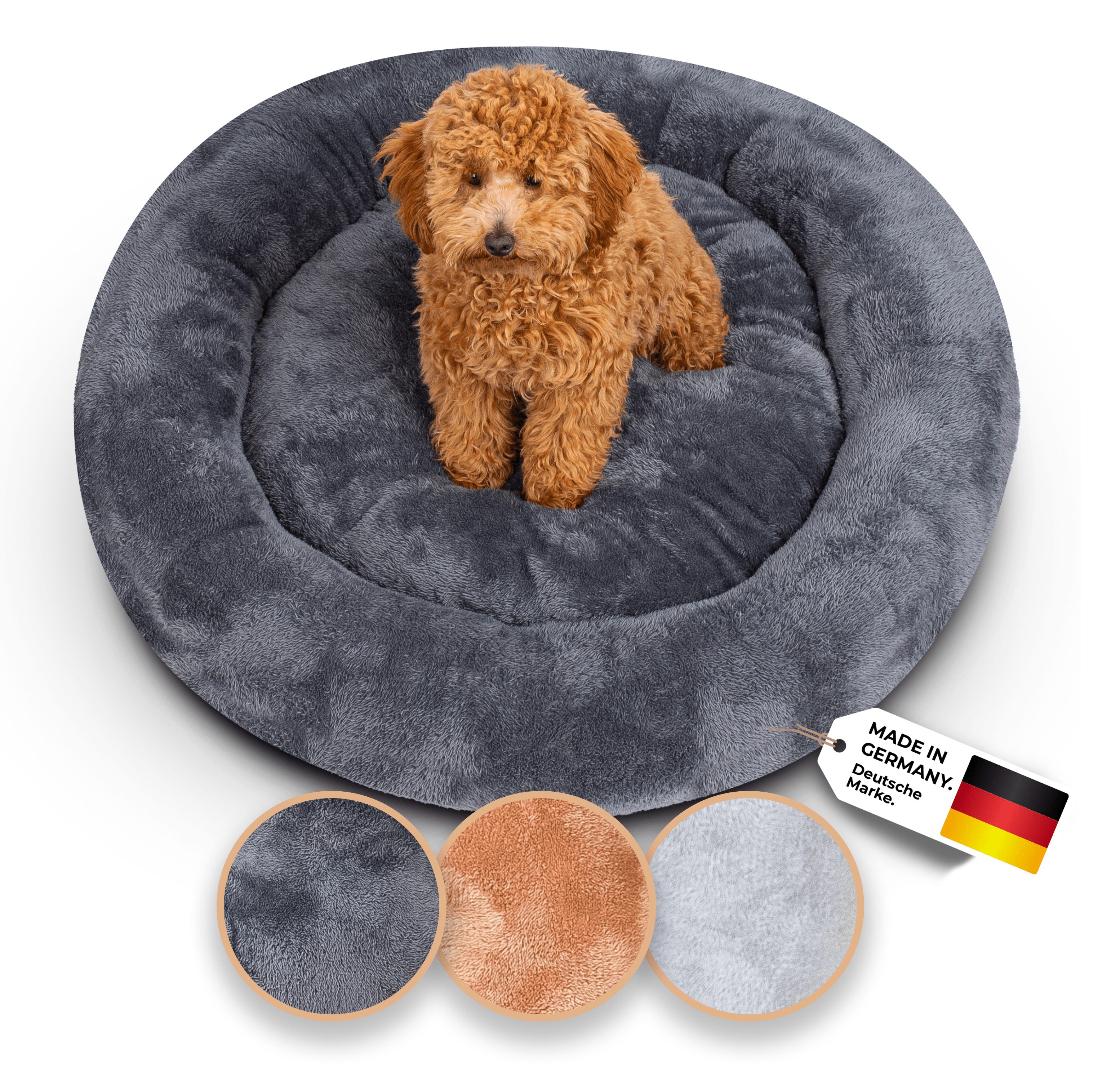 Tierbett Deluxe - kuschelweiches Donutkissen - Made in Germany