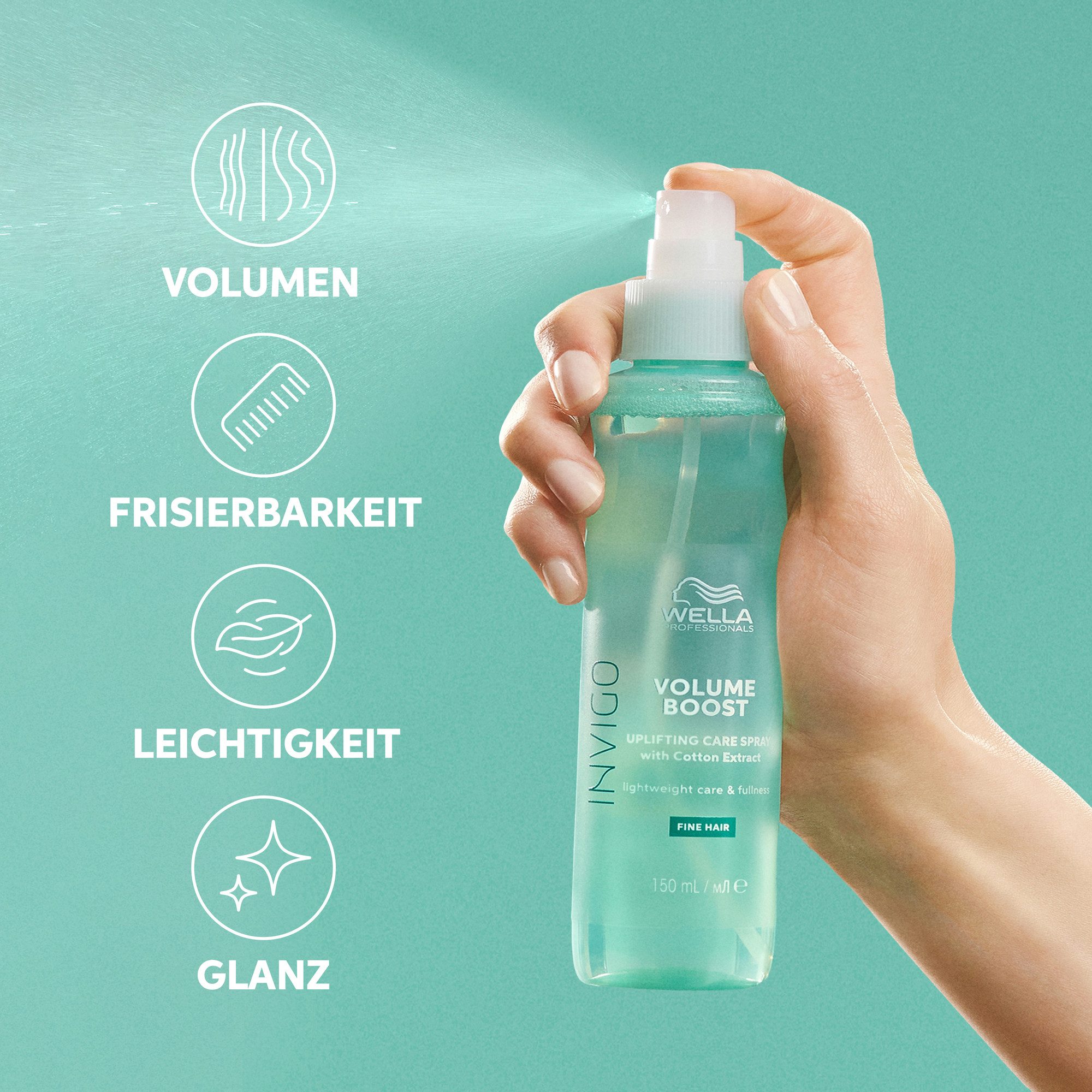Wella Professionals Haarpflege-Spray INVIGO VOLUME BOOST UPLIFTING HAIR MIST, mehr Volumen, pflegend, ultimativer Glanz, perfekt für feines Haar