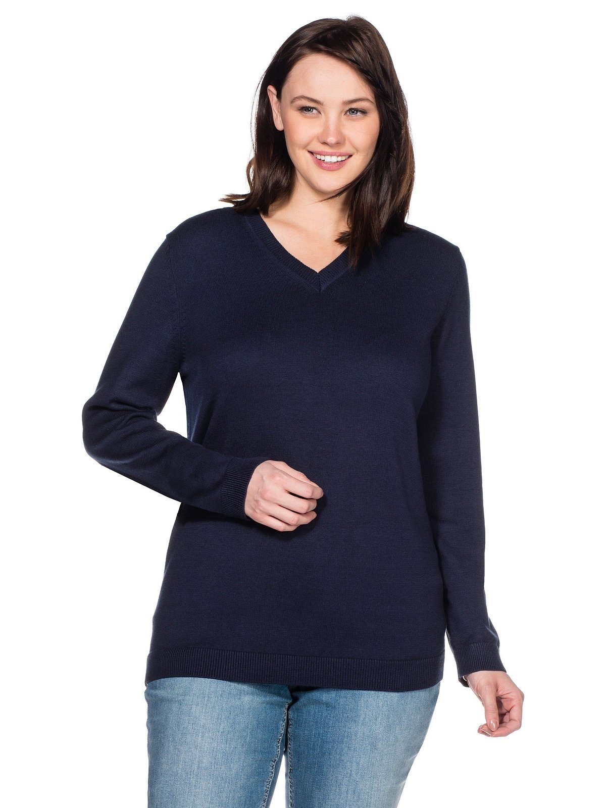 V-Ausschnitt-Pullover Große Größen