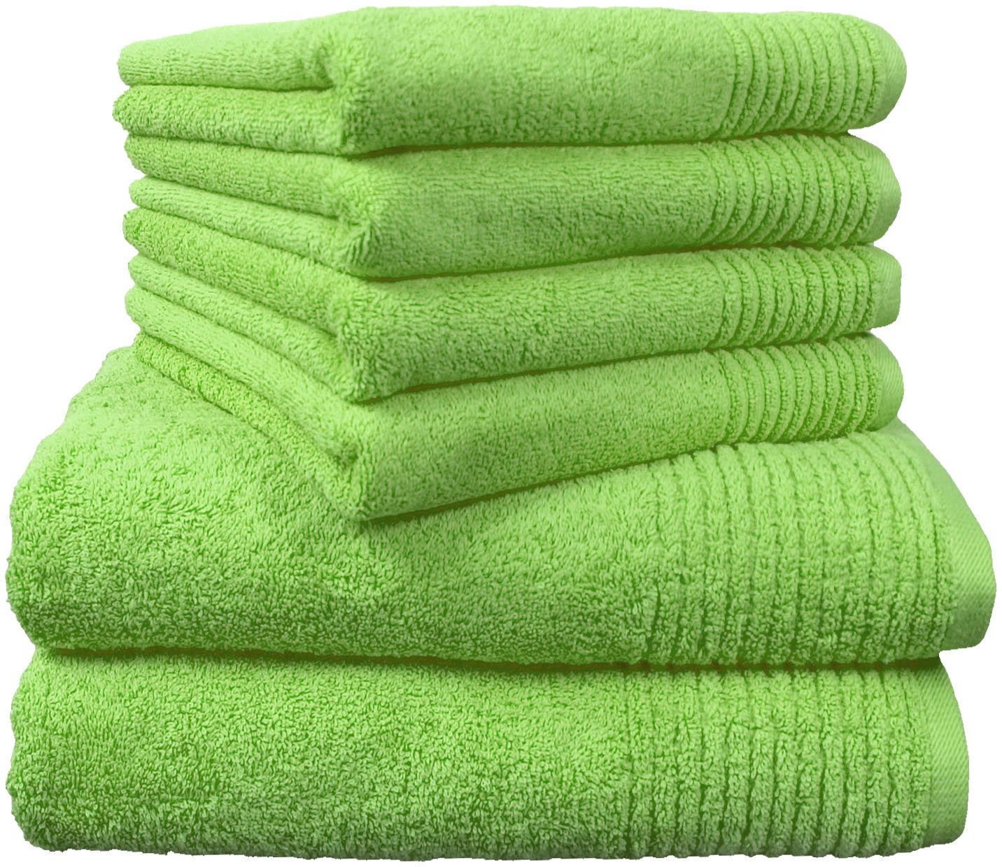 Dyckhoff Handtuch Set Brillant, Walkfrottee (Set, 6-St), mit Streifenbordüre,4 Handtücher (50x100cm), 2 Duschtücher (70x140cm)
