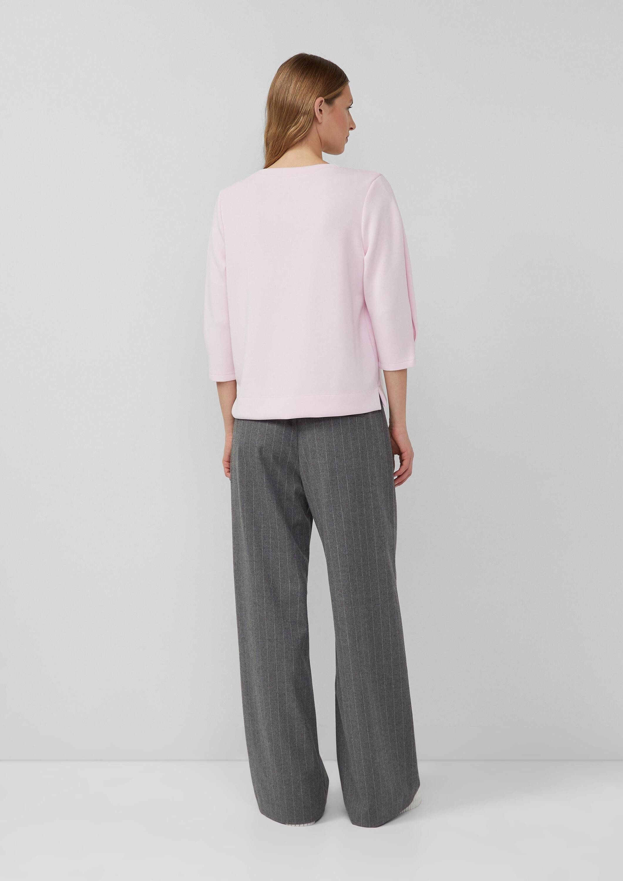 s.Oliver 3/4 Arm-Pullover Sweatshirt Sweatshirt aus Scuba mit 3/4-Arm