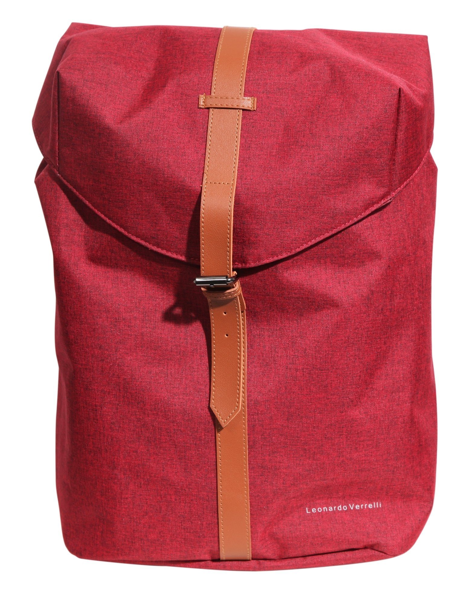 LEONARDO VERRELLI Rucksack Melli Unisex Tasche Laptoptasche aus Polyester mit Laptopfach (einzeln) Rot