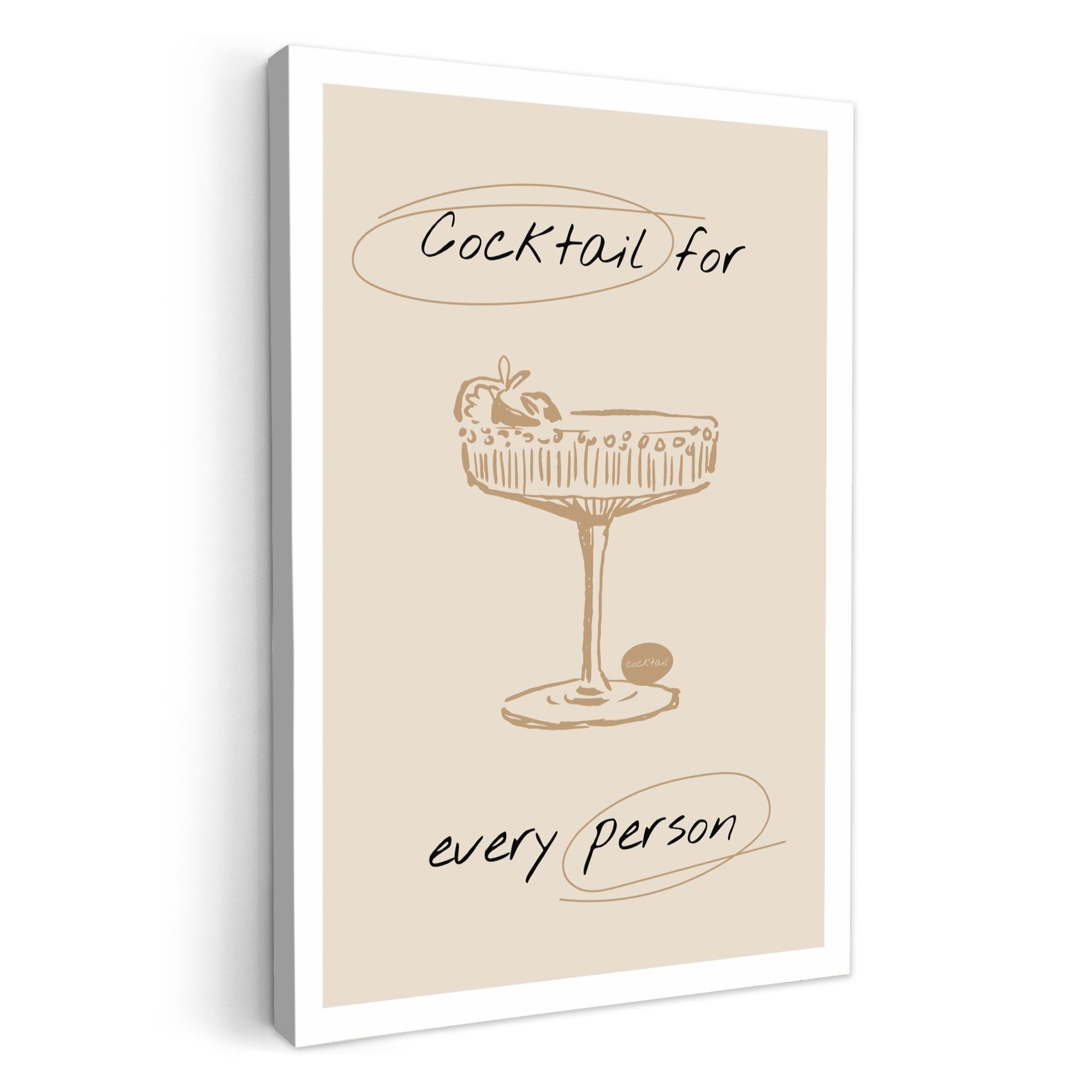 OneMillionCanvasses® Leinwandbild Cocktail - Beige - günstig online kaufen