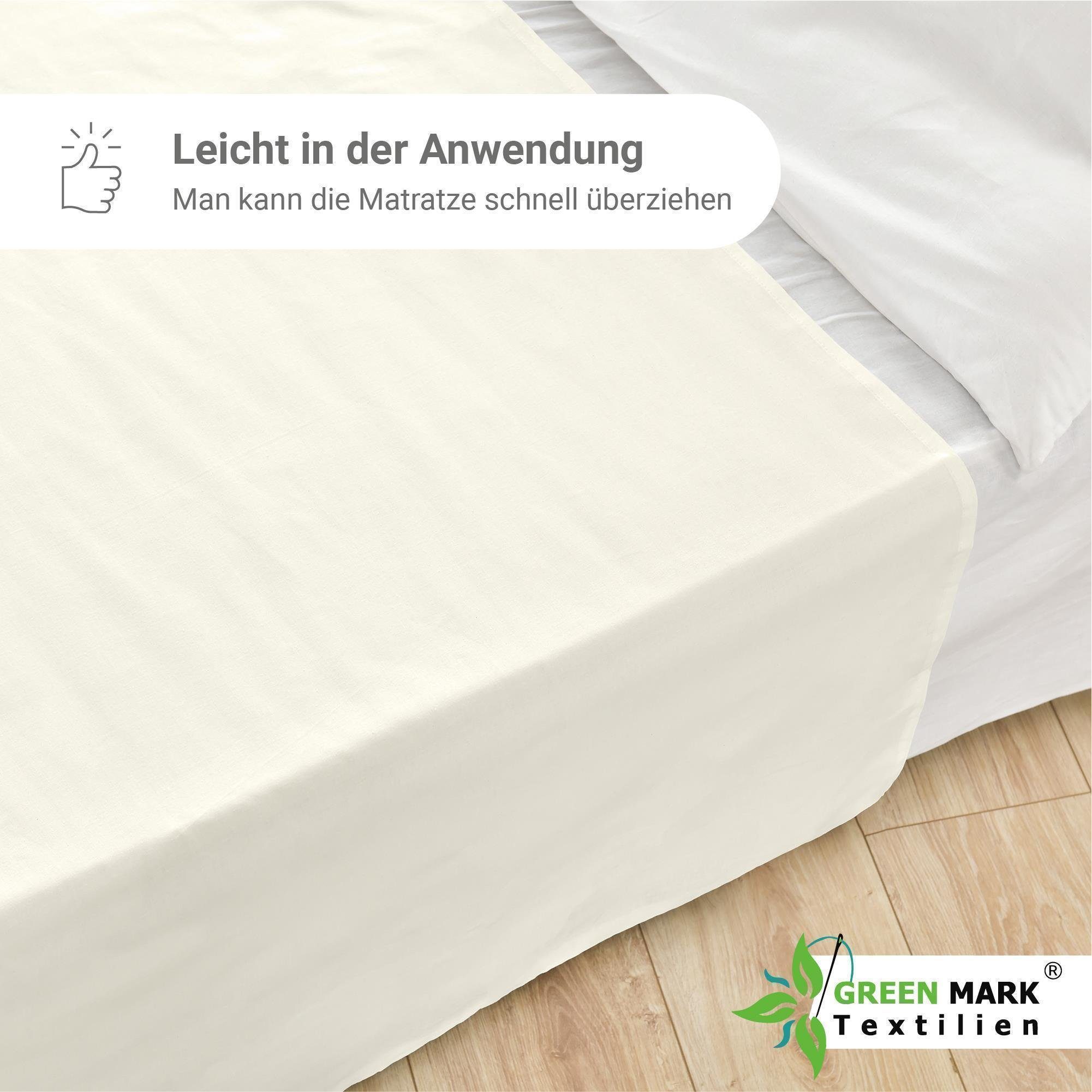 NatureMark Bettlaken klassisches Betttuch Haustuch, 100% Baumwolle, Gummizu günstig online kaufen