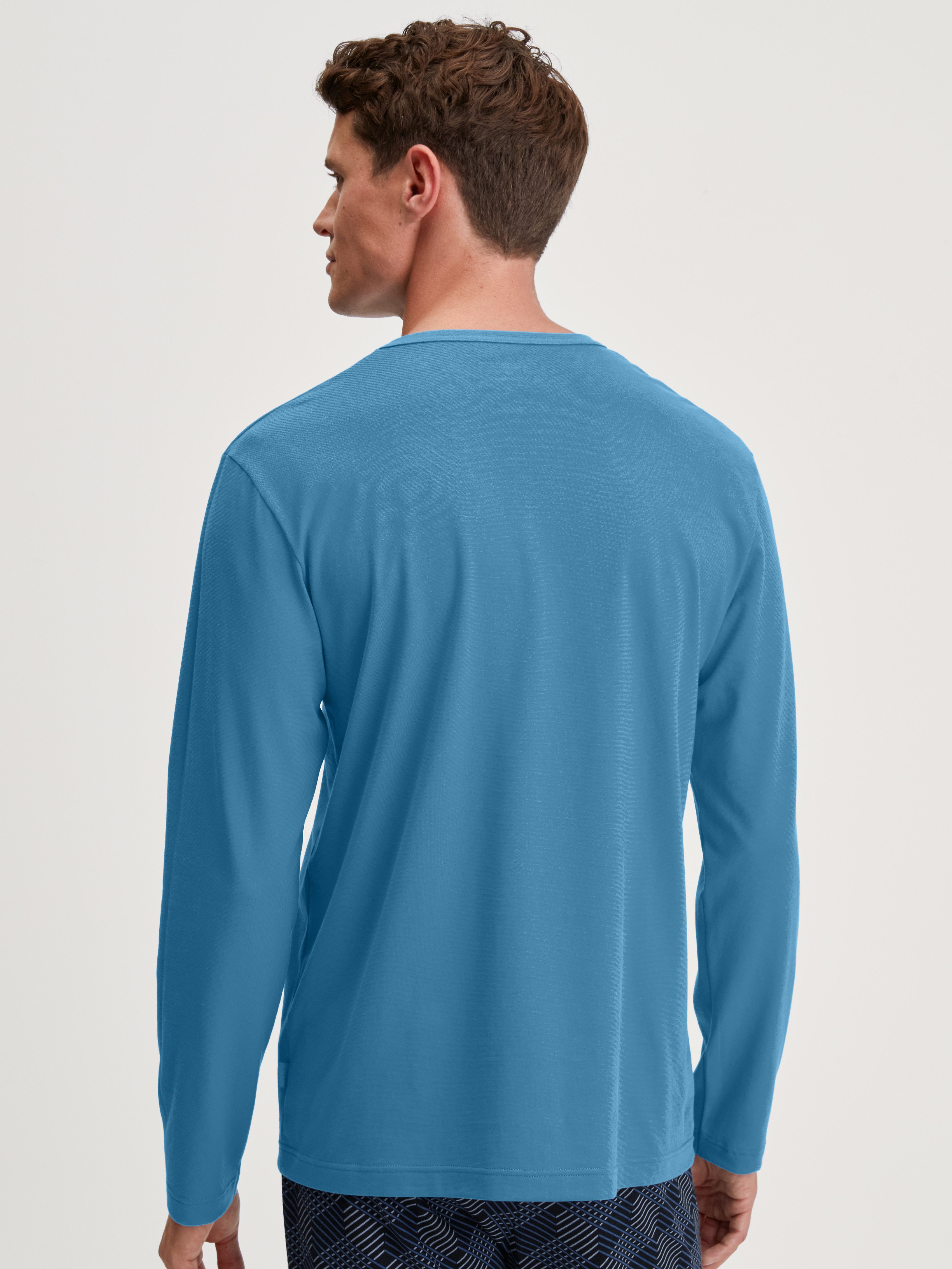 CALIDA Langarmshirt Remix Basic Sleep Langarm, Rundhalsausschnitt, basic, weich, leicht, Baumwolle