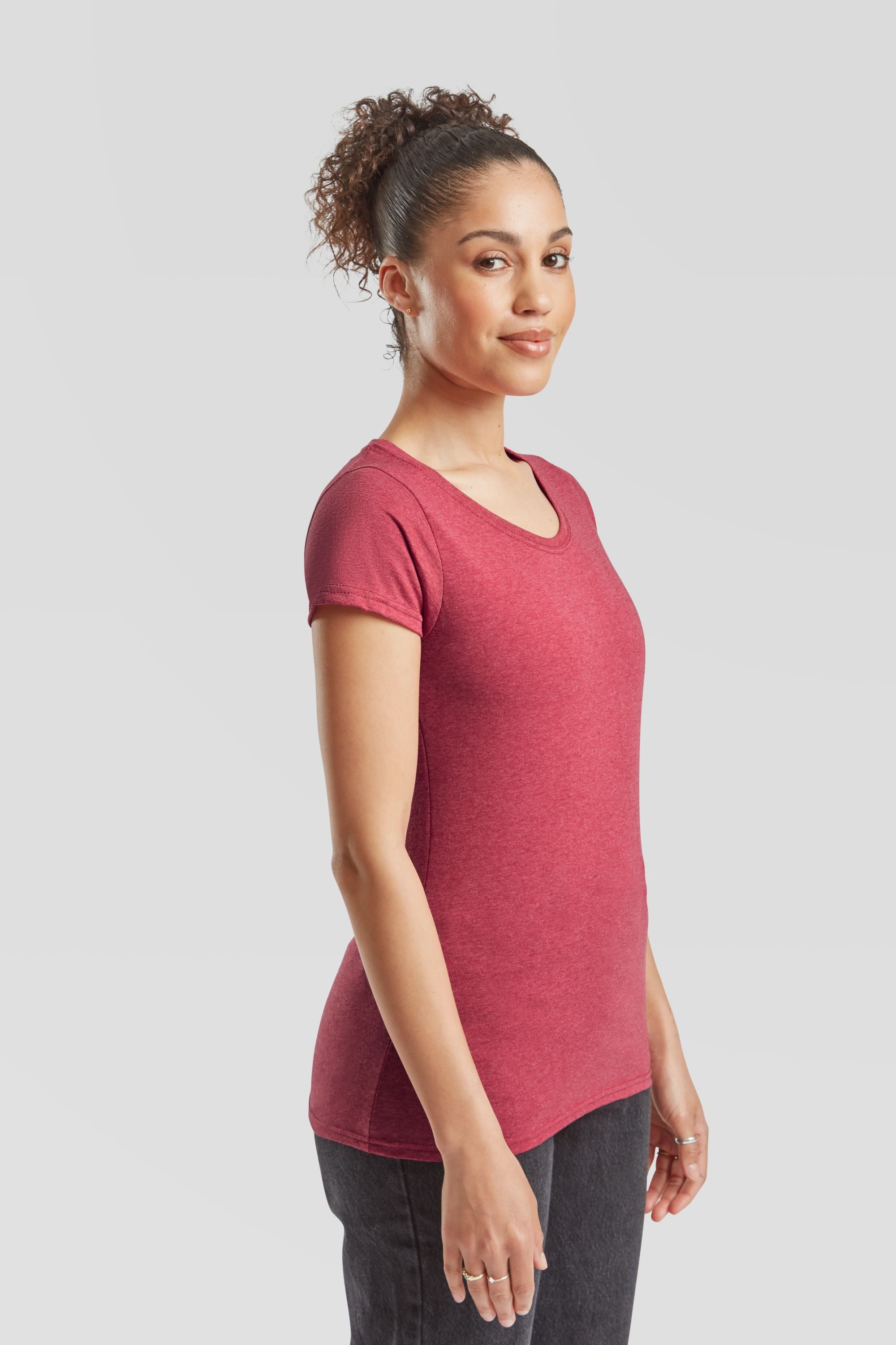 Fruit of the Loom Rundhalsshirt Fruit of the Loom Valueweight T Lady-Fit – Bild 4 von 5