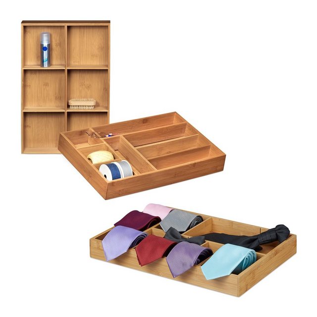 relaxdays Schubladenbox “3-tlg. Schubladenorganizer Set”