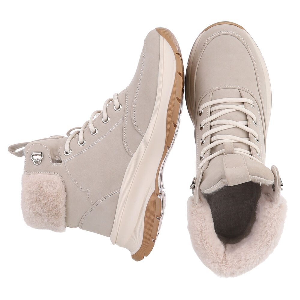 Ital-Design Hoher Sneaker mit Futter für Damen - Komfort & Stil Schnürstief günstig online kaufen