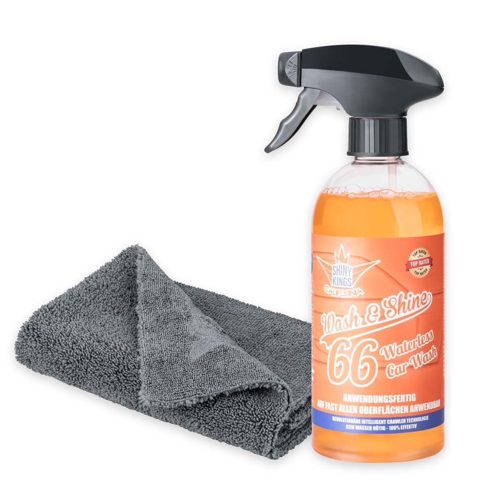 Wash & Shine CAR - Schnellreiniger - 0,5 Liter + Spezialtuch Insektenentferner