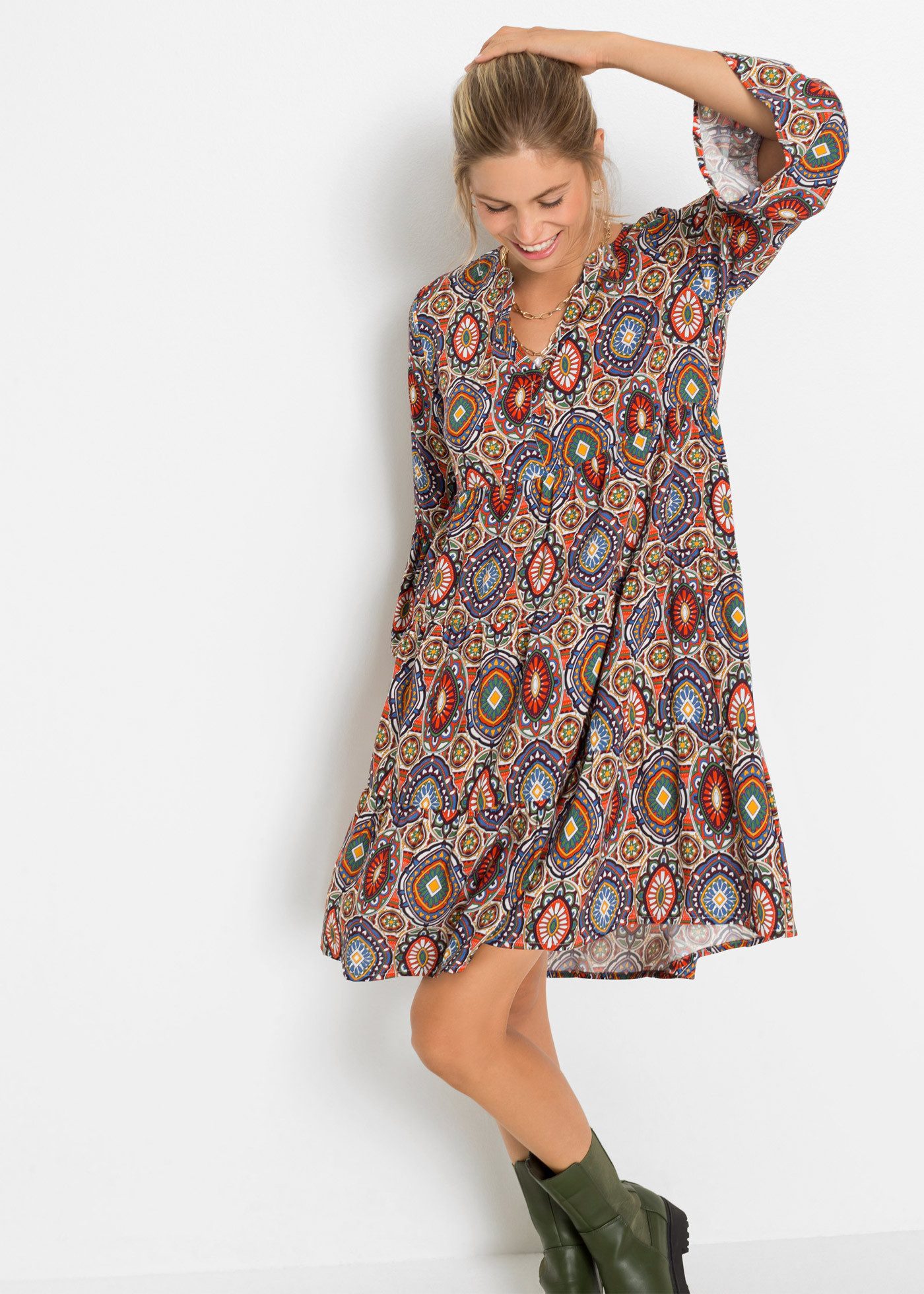 bonprix Minikleid Minikleid aus fließender Viskose günstig online kaufen