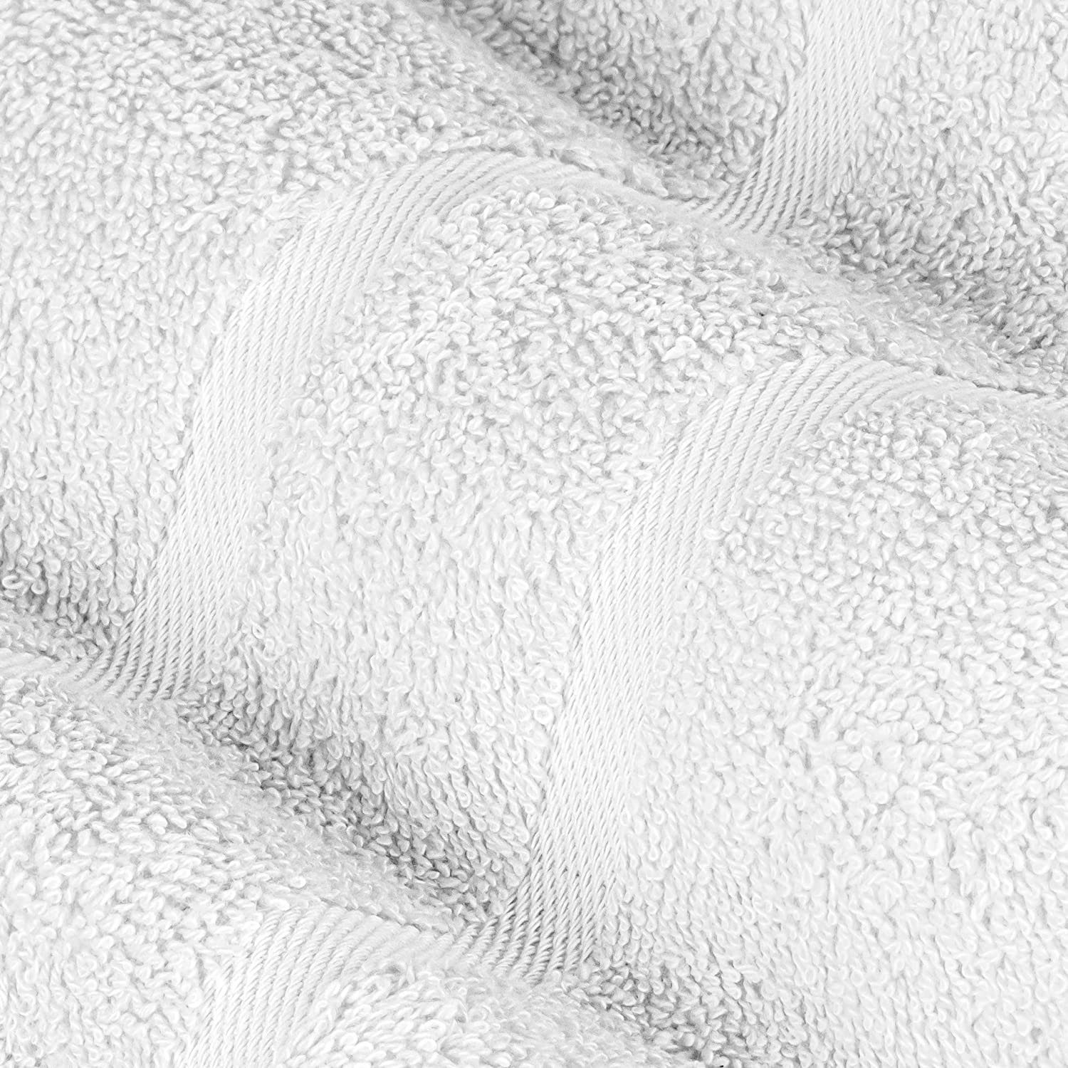 StickandShine Handtuch 2er Set Stück), Baumwolle 100% (2 Handtuch 500GSM 100% 50x100 Premium in Baumwolle Frottee Frottee 500g/m² cm aus Weiß