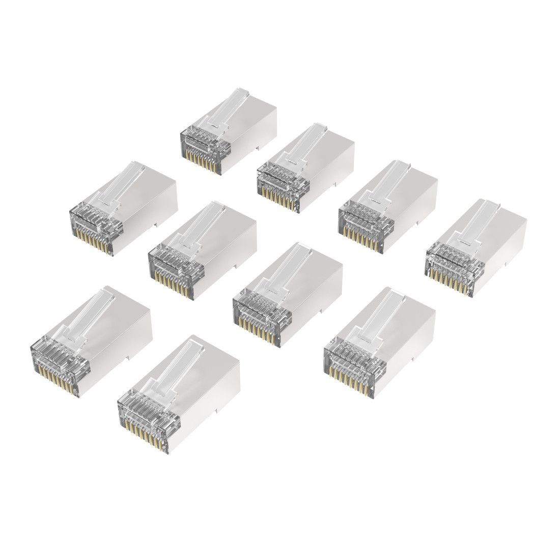 Hama Netzwerkstecker Netzwerkstecker, CAT 6a, 10 Gbit s, geschirmt, 10 Stück, (10-St)