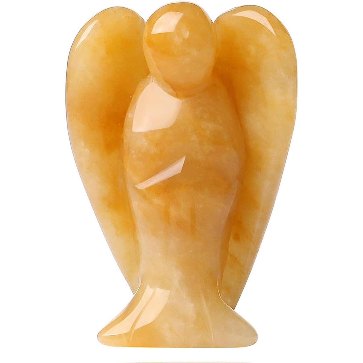 LuxusKollektion Engelfigur Engel Figur Gelbe Jade 50mm Natürliche Kristalle Heilung Statue Reiki (1 St)