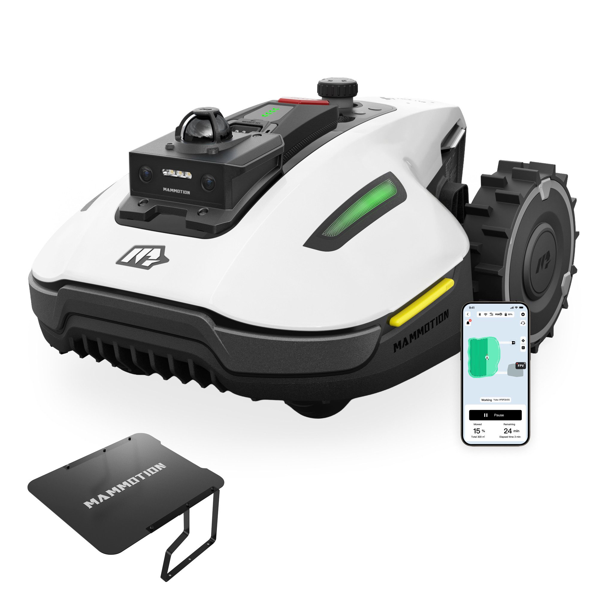 Mammotion Rasenmähroboter YUKA Mini 2 1000 Mähroboter ohne Begrenzungskabel, bis 1000 m² Rasenfläche, (mit Garage, 360° LiDAR + KI Vision-Navigation), Kein RTK, Auto Kartierung, DropMow, Kantenschneiden, 6.1Ah Akku, APP