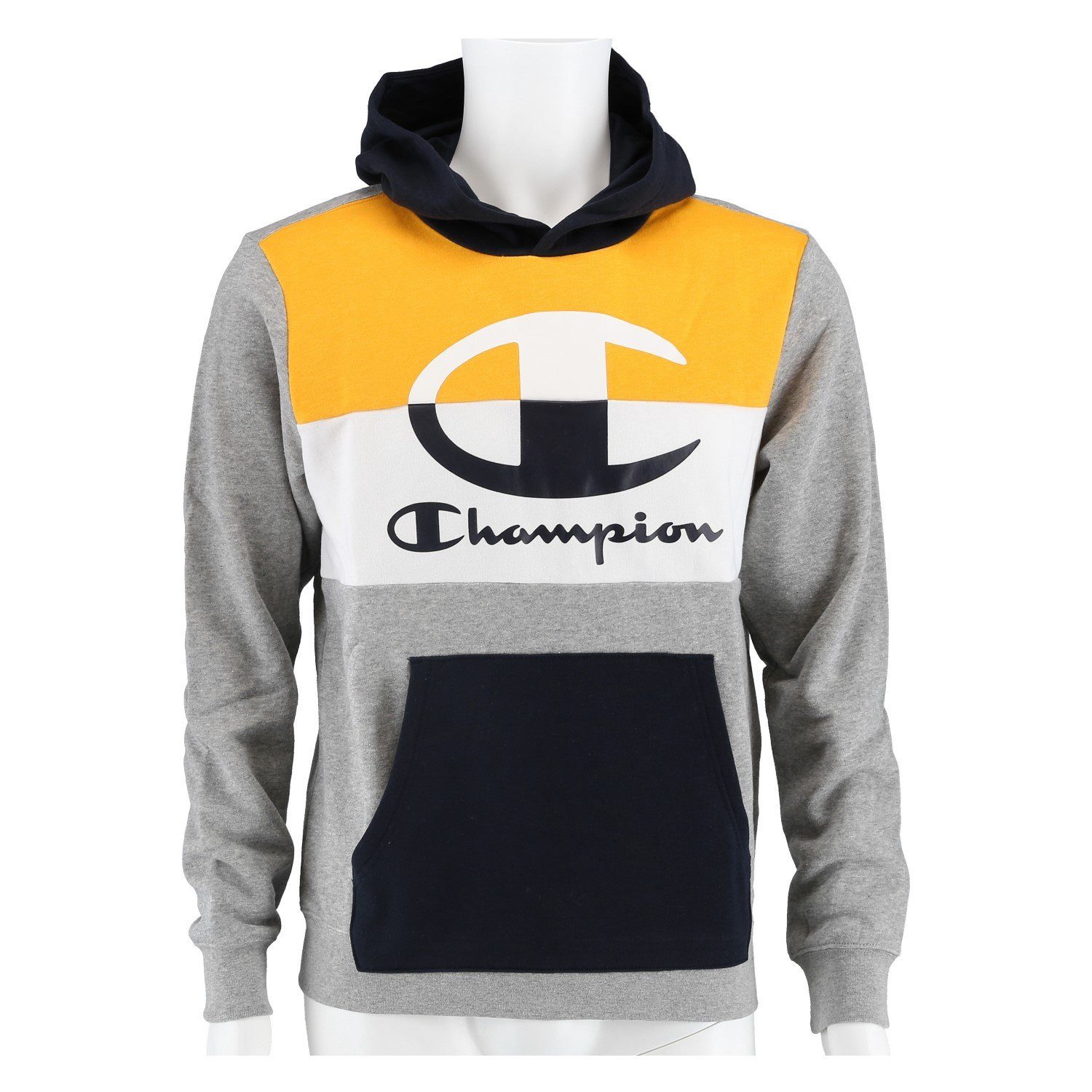 Champion Kapuzenpullover Hoodie Multicolour grau/gelb/navy Jungen