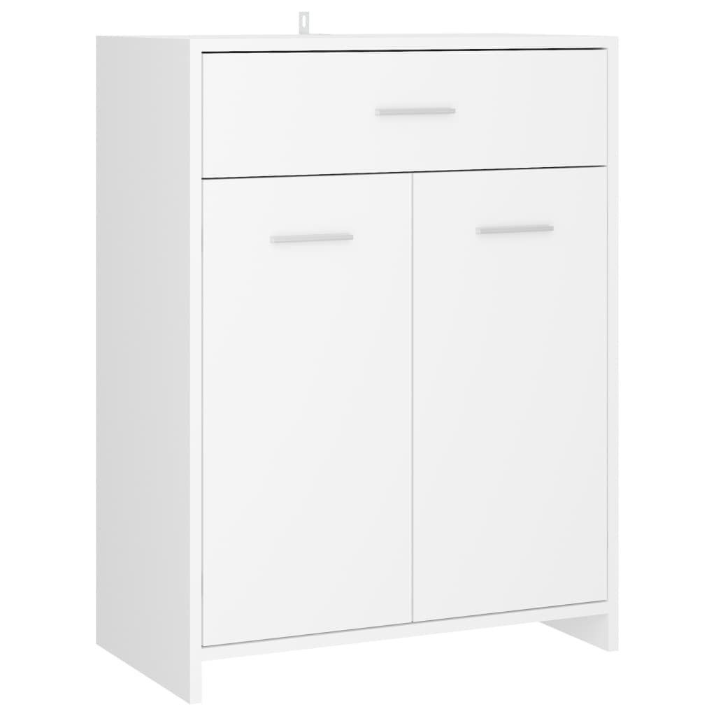 vidaXL Mehrzweckschrank NA Badezimmerschrank Weiß 60x33x80 cm Spanplatte