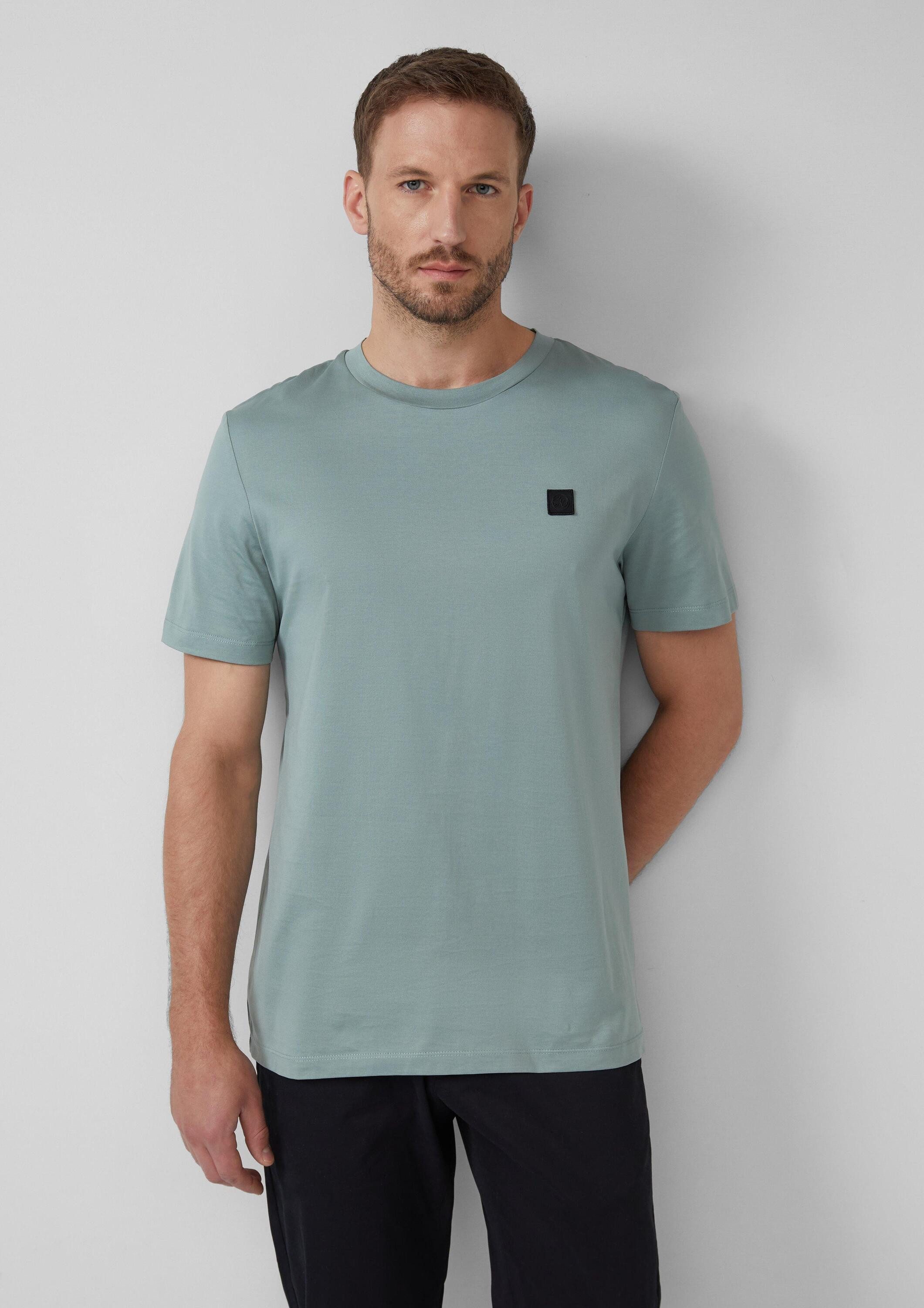 s.Oliver Kurzarmshirt T-Shirt T-Shirt aus Edeljersey mit Label-Patch